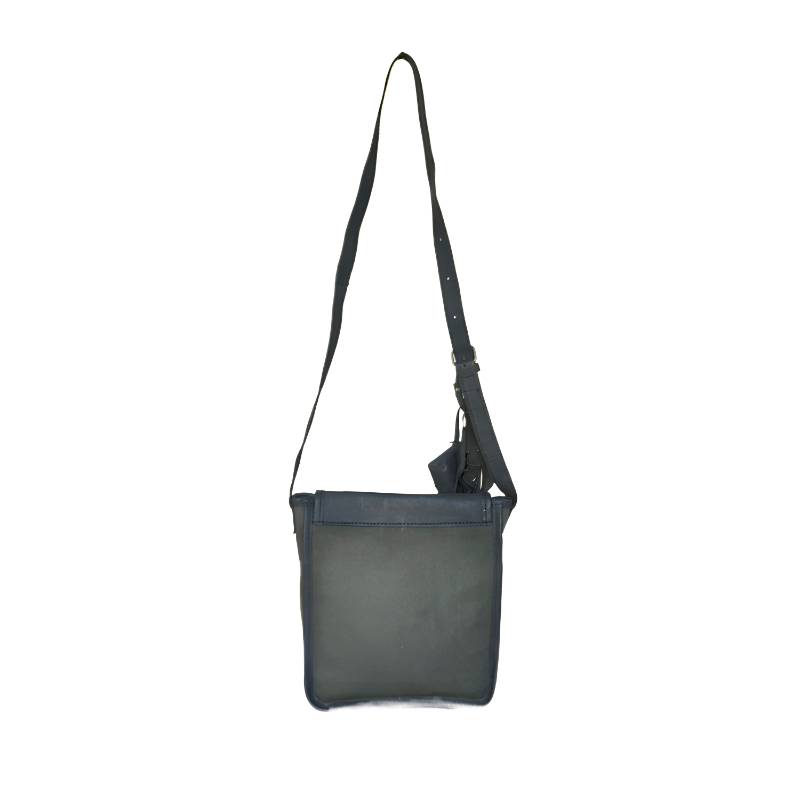 Textured Chic and Compact Canvas and Leather Black Crossbody Purse