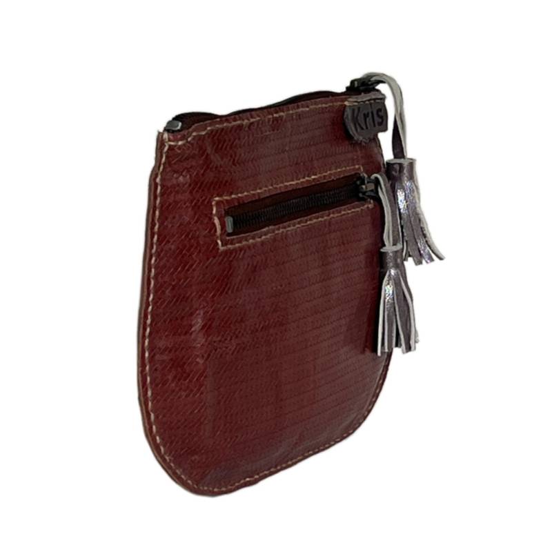 Textured Everyday Essentials Genuine Leather Brown Pouch