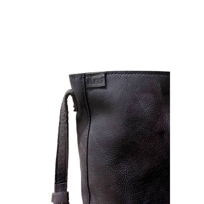 Textured Modern Minimalist Genuine Brown Crossbody