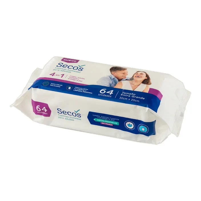 Secos 4 en 1 para Adultos 64und