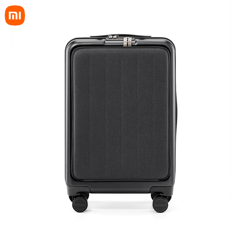 Xiaomi Youpin Latest 90 NINETYGO Bussiness Suitcase 20 Inch Boarding Case With Front Cover Spinner Wheels Hardshell TSA Luggage Lock – Black Color