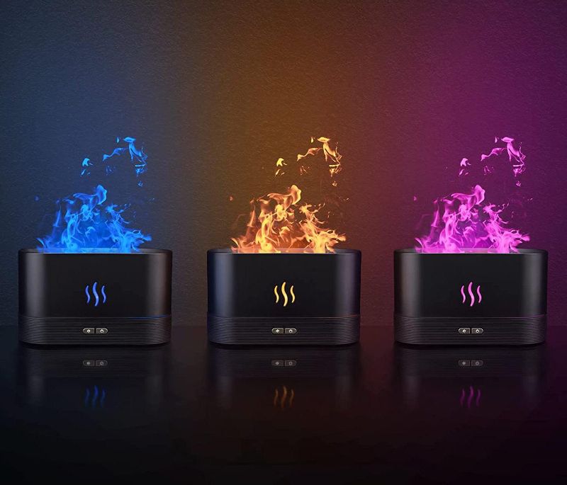 Fire Humidifier Led Flame Aroma Diffuser & Ultrasonic Humidifier | Realistic LED Fire ...