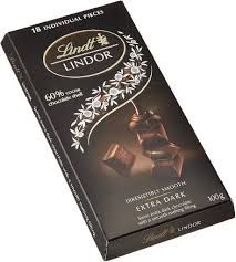LINDT LINDOR 60% COCOA DARK 100G