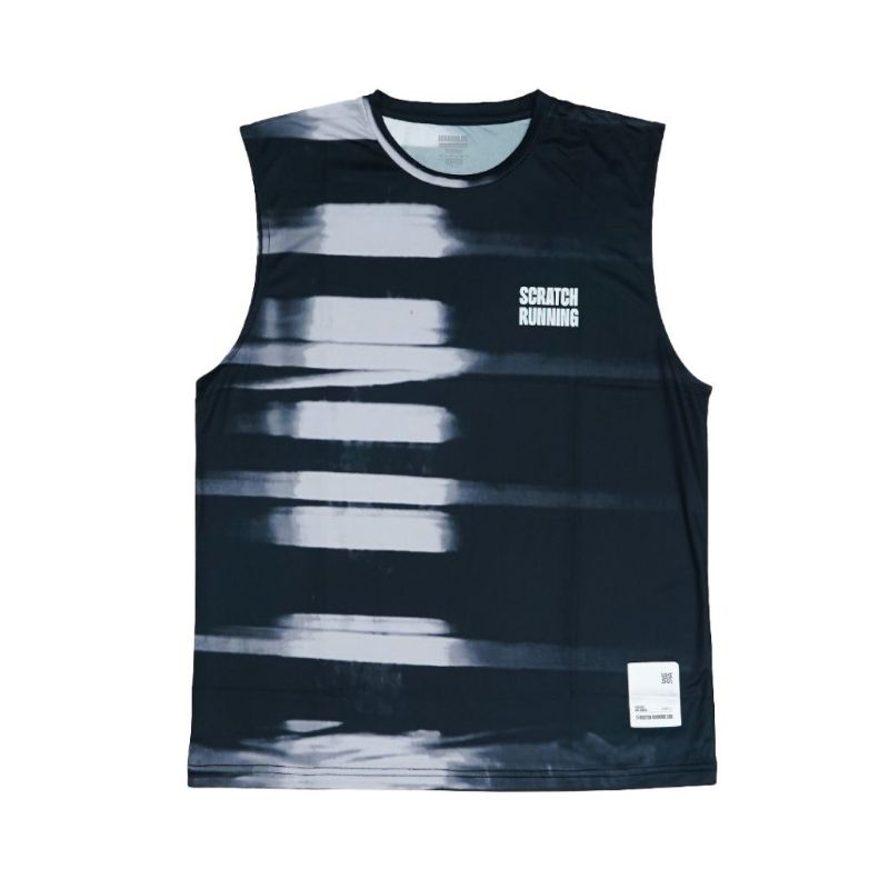 Scratchline Fade Muscle Tee Running Black