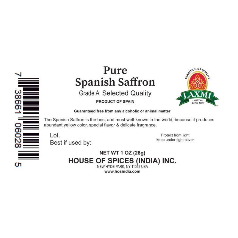 Pure Spanish Saffron 1oz A grade