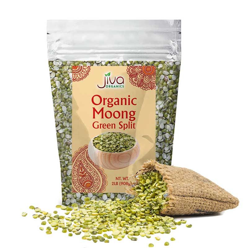 Moong Dal Split green 2LB Jiva Org