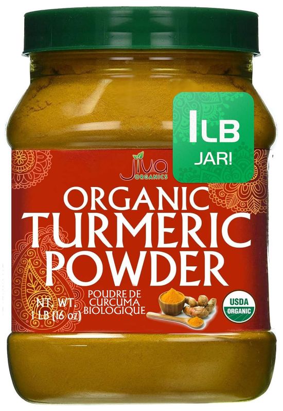 Turmeric Powder 1LB Jar JIVA ORG.