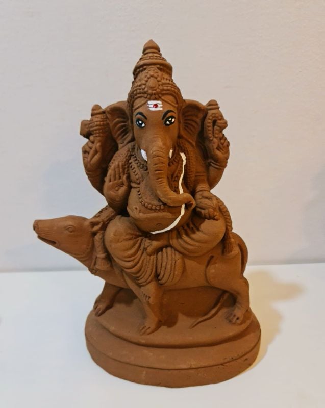 10 inches Mooshika Vaahan Ganesha