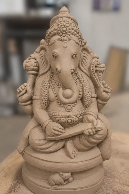 7 inches Pusthaka Ganesha