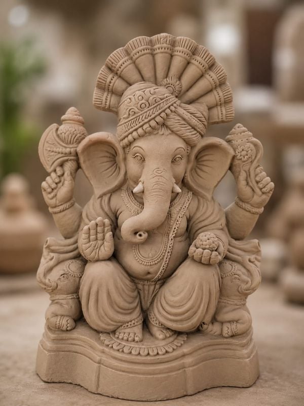 23 inches Gaja Simhasana Ganesha