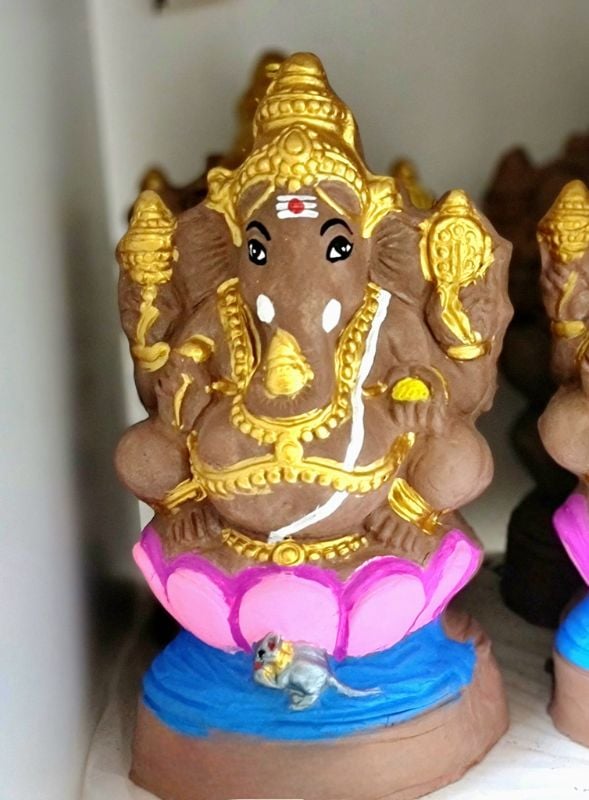 10 inches Ganesha on Lotus