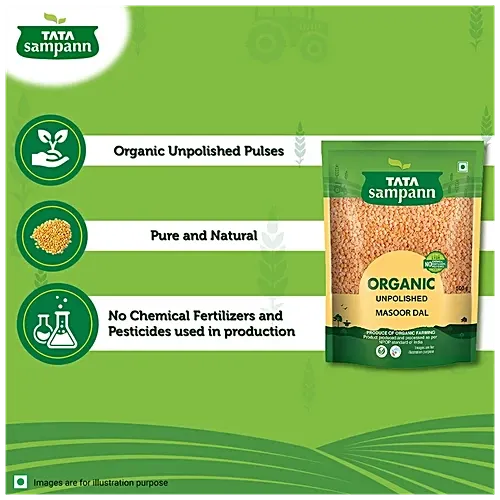 Tata Sampan Organic Unpolished Masoor Dal