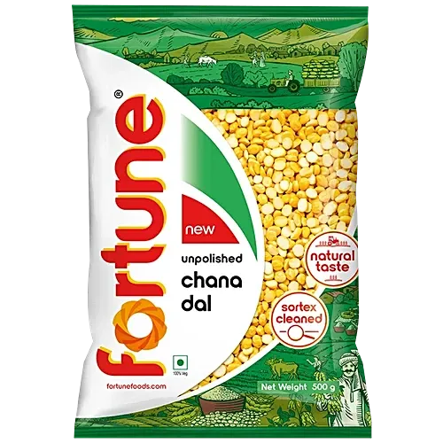 Fortune Unpolished Chana Dal: 500 g