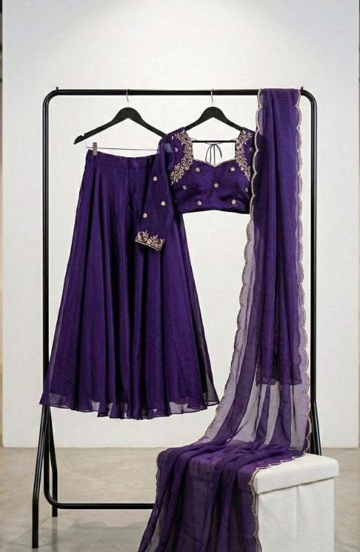 STRIKING DEEP LEHENGA SET