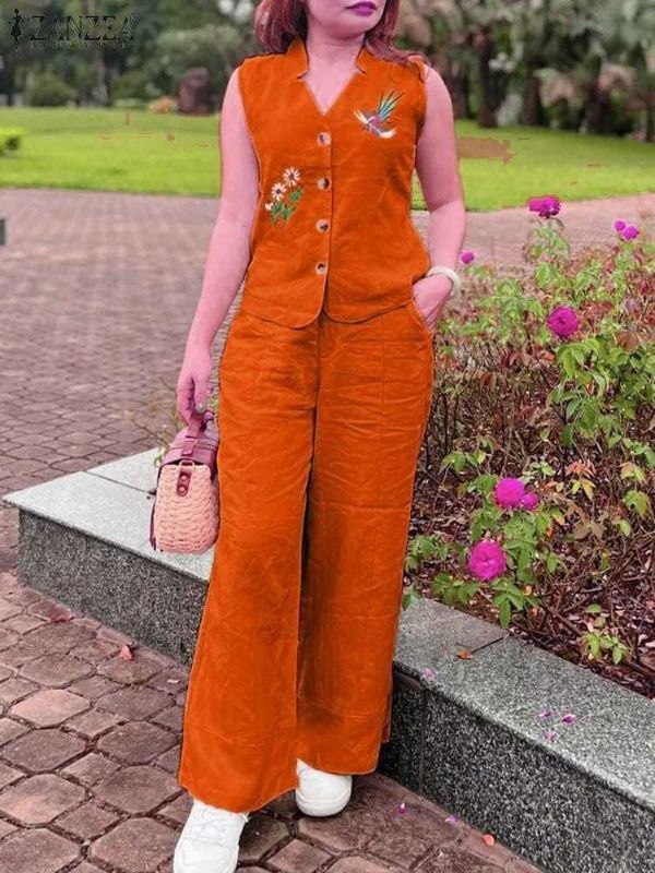 WOMEN'S  COTTON SLUB CORD SET