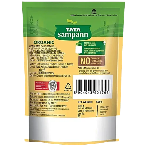 Tata Sampann Organic Unpolished Moong Dal