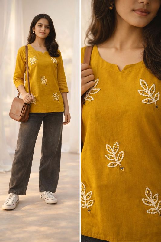 WOMEN'S  DABOO COTTON SHORT TOP