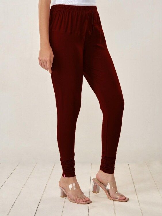 Lyra Churidar Leggings (Free Size) Maroon: 1 Unit