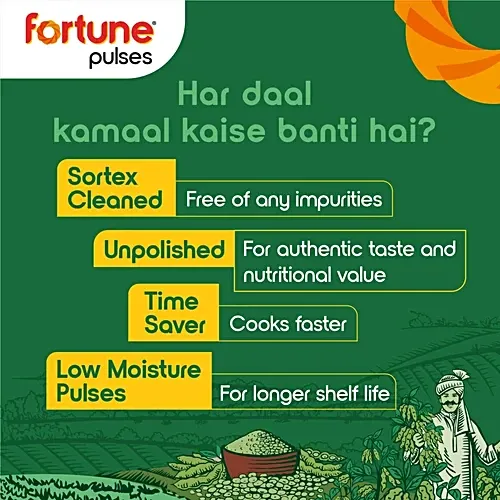 Fortune Unpolished Chana Dal: 500 g