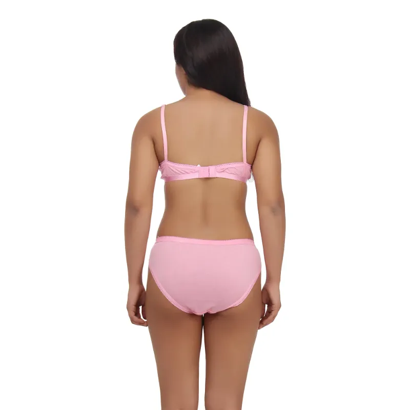 Cotton Lycra Women's Bra & Panty Set