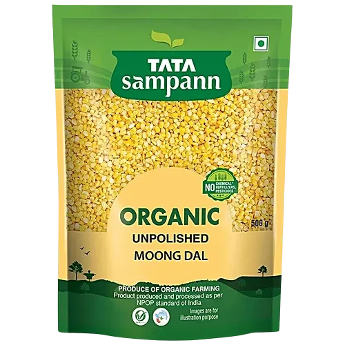 Tata Sampann Organic Unpolished Moong Dal
