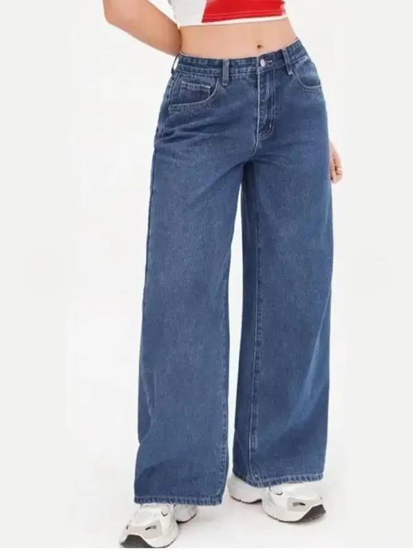 Women's Baggy Mid-Rise Jeans
