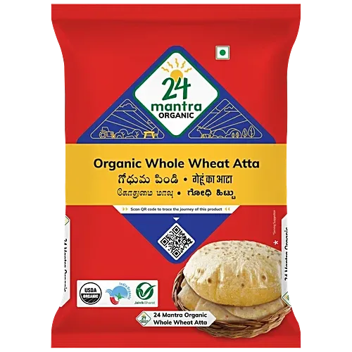 24 Mantra Organic Whole Wheat Atta: 5 kgs