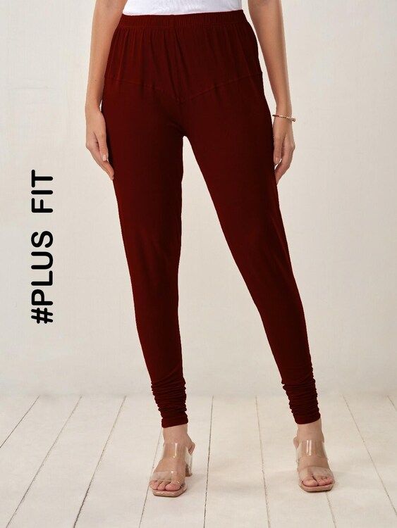 Lyra Churidar Leggings (Free Size) Maroon: 1 Unit