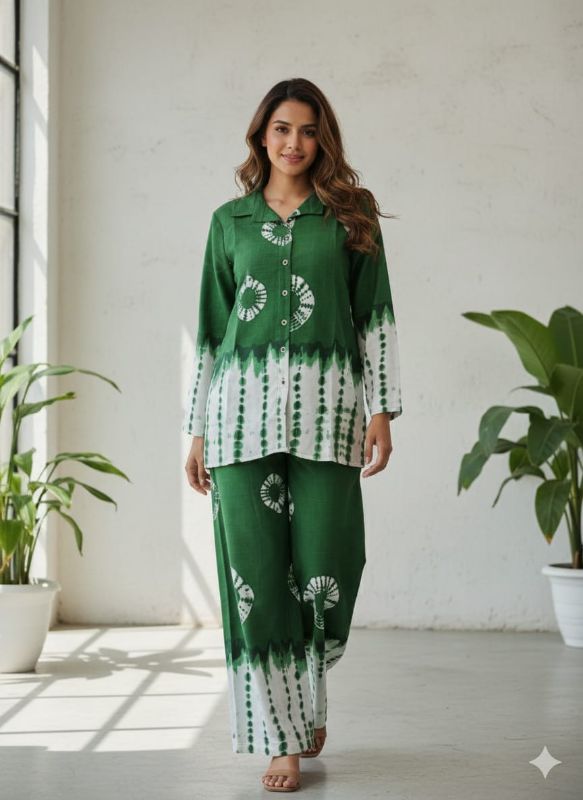 WOMEN'S SHIBORI PRINTED CO ORD SET