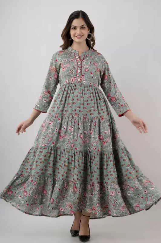 WOMEN'S LONG ANARKALI KURTIS
RAYON FABRIC