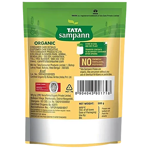 Tata Sampann Organic Unpolished Toor Dal