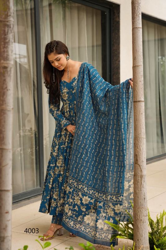 Designer  3 Piece beautiful  printed  Kurti ,bottom with dupatta