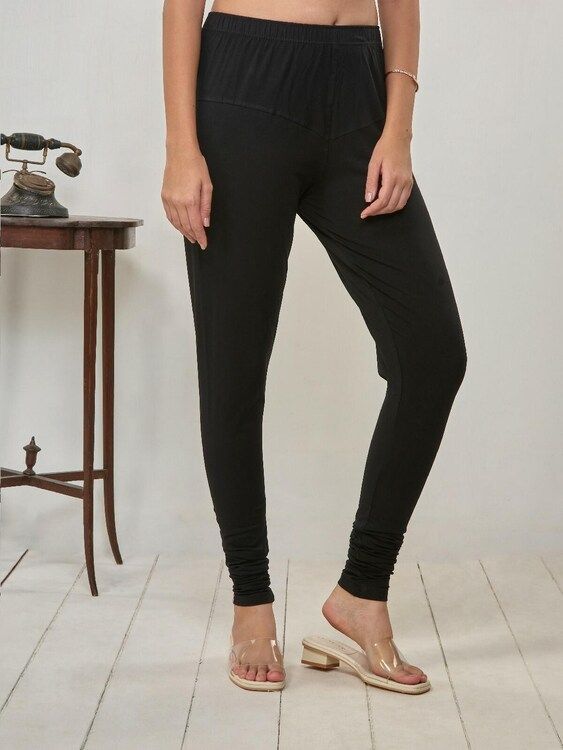Lyra Churidar Leggings (Free Size) Black Plus: 1 Unit