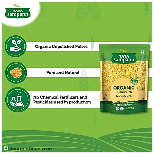 Tata Sampann Organic Unpolished Moong Dal