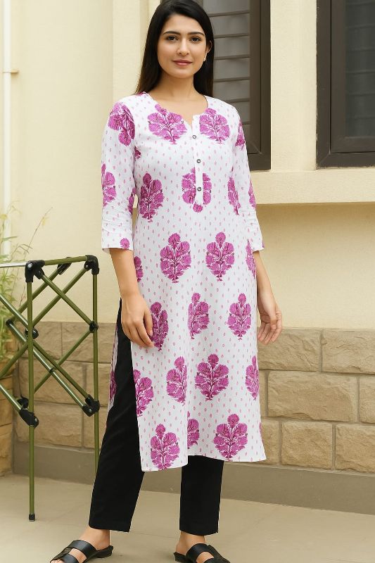 WOMEN'S PLUS SIZE COTTON KURTI