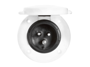Power Inlet Polyamid with cover 16A/250Vac (2p/3w)