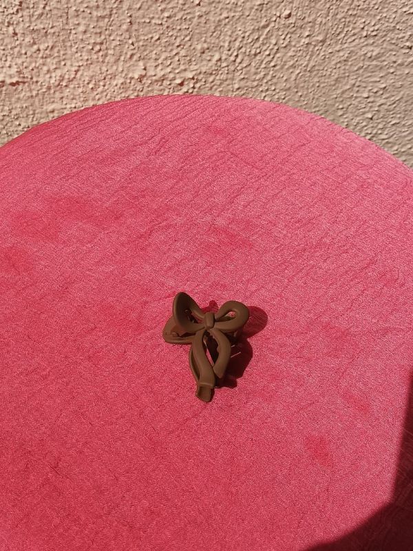 Bow Mini Claw Clip ( Brown Colour)
