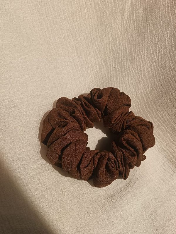 Brown Colour Hair Tie Scrunchie