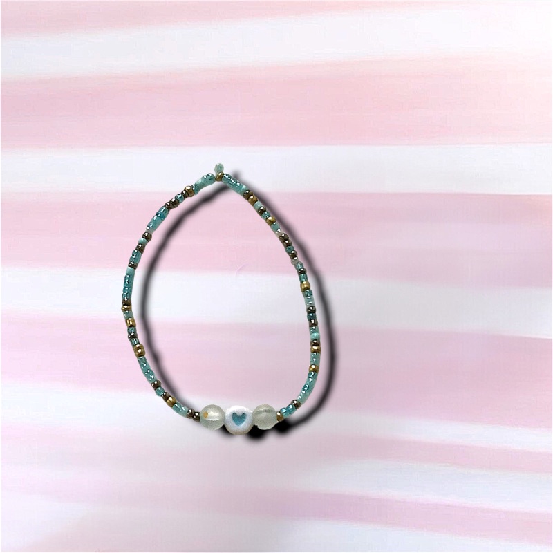 Ocean Heart Seed Bracelet