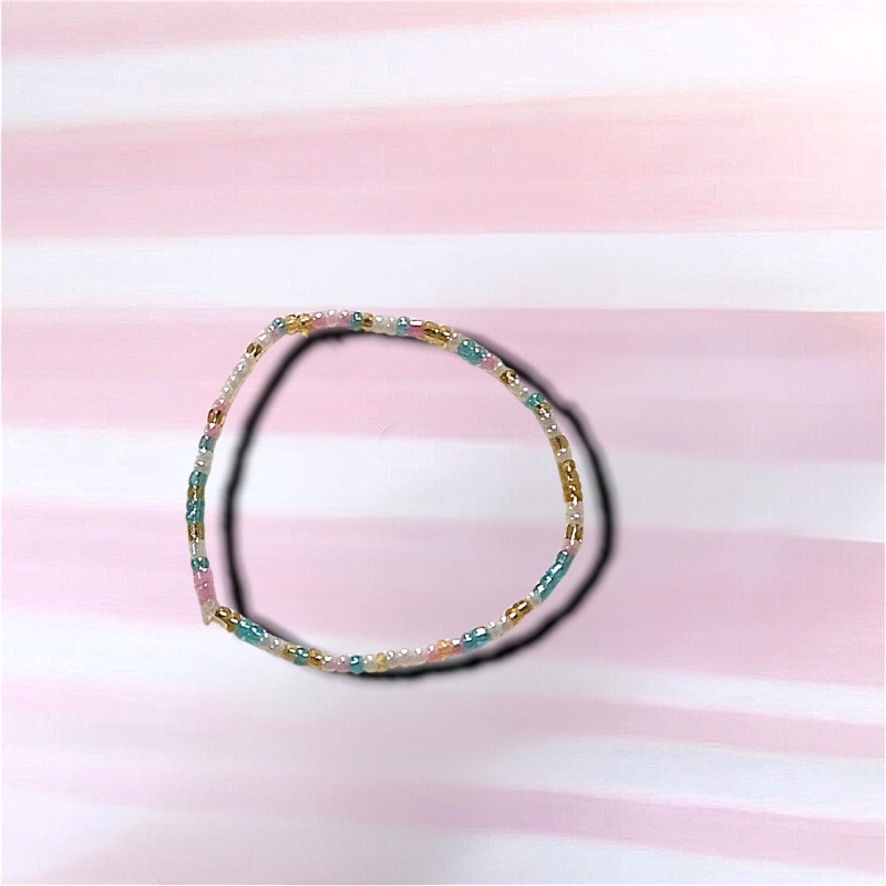 Pastel Shimmer Seed Bracelet