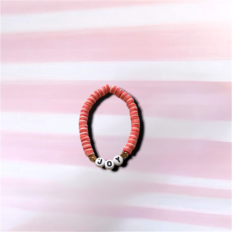 Coral Clay Bracelet