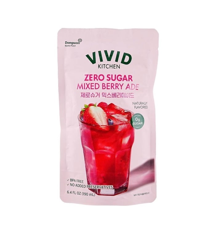 Vivid Kitchen Zero Sugar (Mixed Berry, Grapefruit, Lemonade, Peach Iced Tea, Muscat Grape )