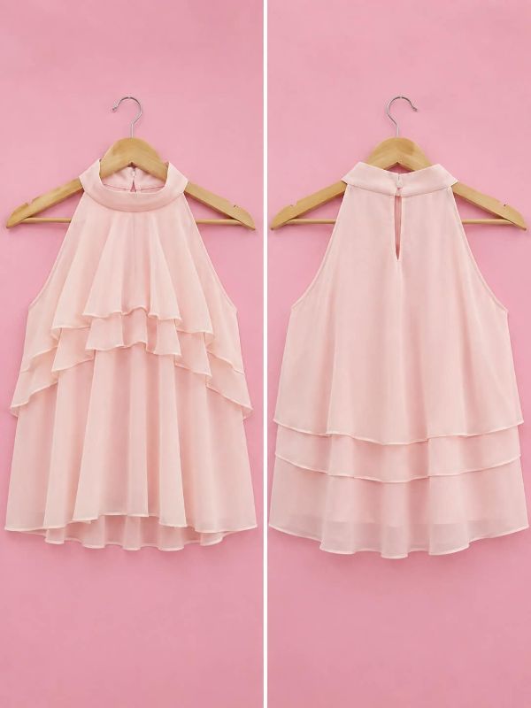 Blusa de  capas volantes
