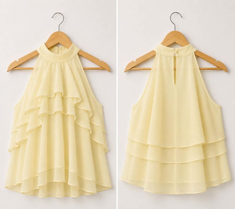 Blusa de  capas volantes