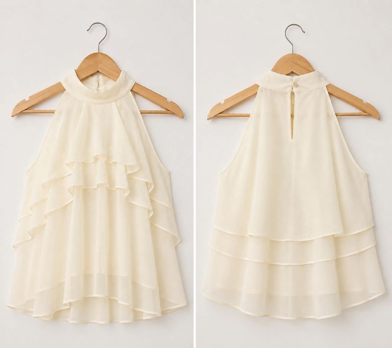 Blusa de  capas volantes