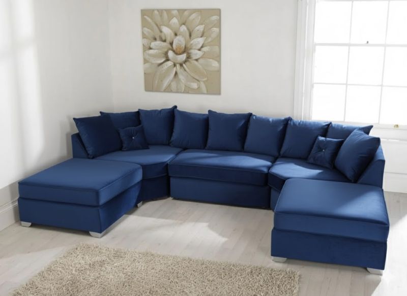 Bishop U Shape Corner Sofa with Scatter Back Cushions – Modern Large Settee
