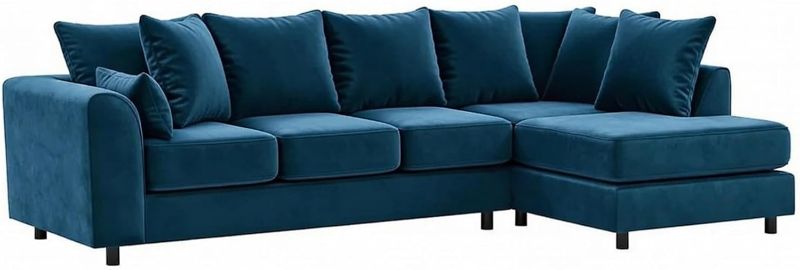 Upholstered 5 Settee Scatter Back Suites for Living Room (Blue, RH 5 Seater)