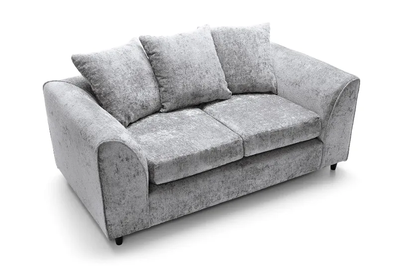 Chenille Light Grey 2 seater sofa Set