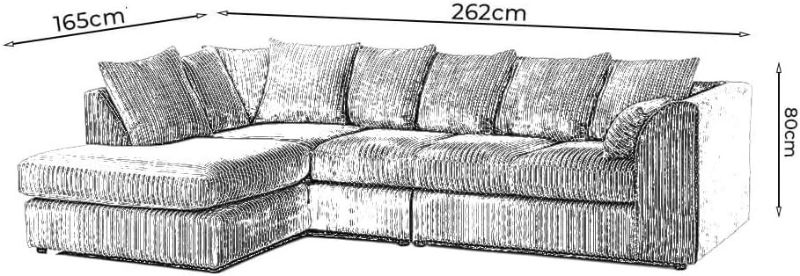 Mink Crush Velvet Corner Sofa – 5 Seater L-Shape (Left Hand), Modern Modular Suite