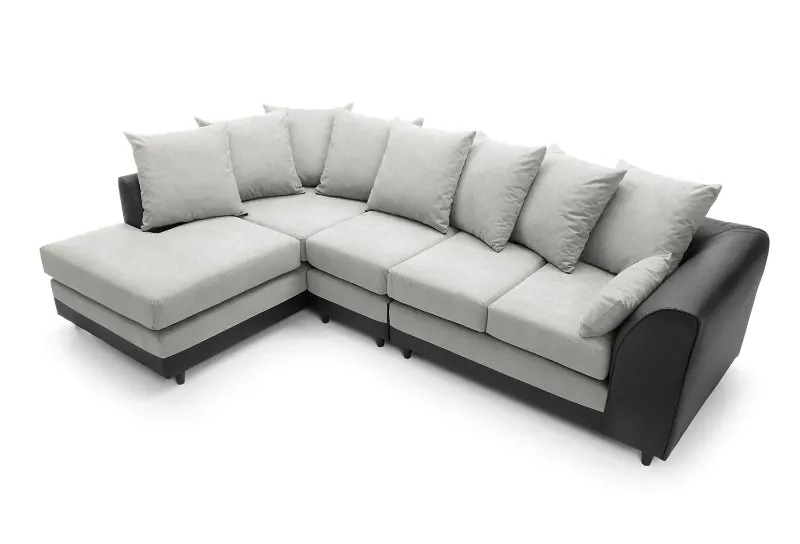 DYLAN PLUS LARGE CHENILLE CORNER SOFA Light Grey